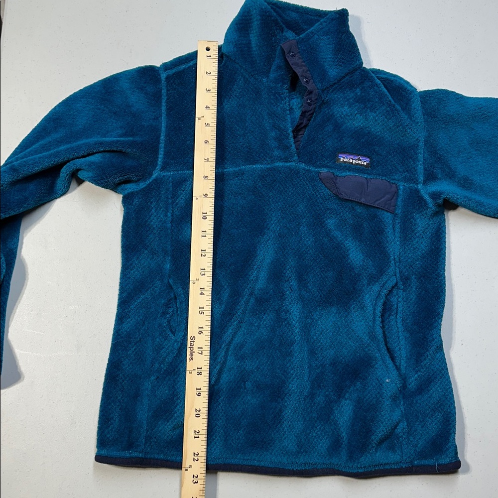Patagonia Women’s Deep Teal Fleece Snap Pullover Snap T - Small - Picture 8 of 12